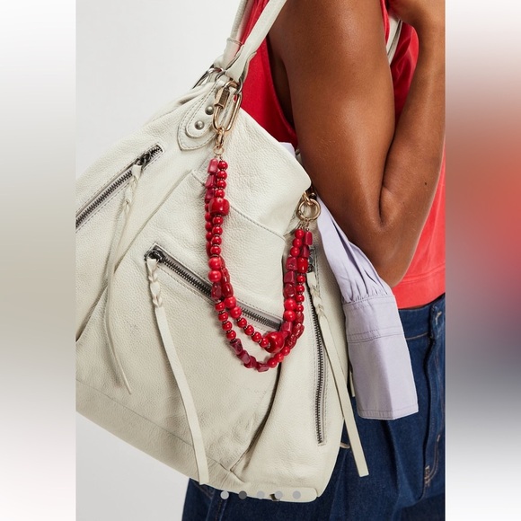 FP Movement Beaded Bag Charm in Red One Size- One Strand NWOT - Picture 2 of 3